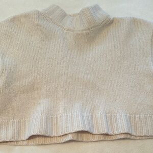 Aritzia Wilfred Cream cropped Turtleneck Sweater